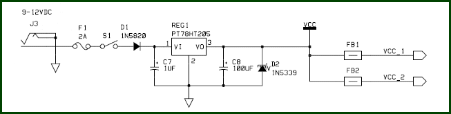 FP6120 on-board power input circuit