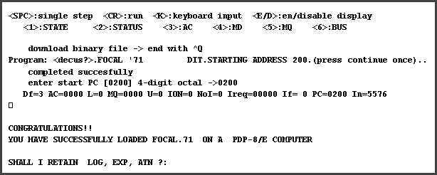 load/start FOCAL71