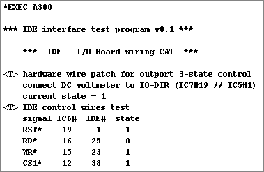 hardware test program in progress