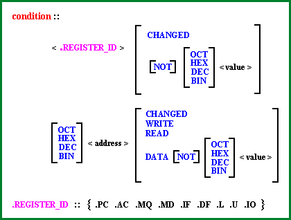 trace facility command conditions