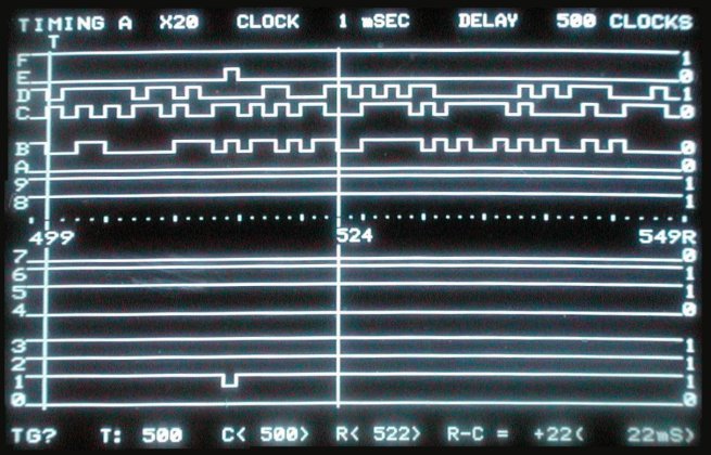 display latch signals trace