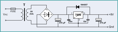 +9 Volt power supply