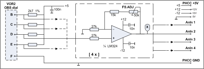 VOR2 OBS dial hardware diagram